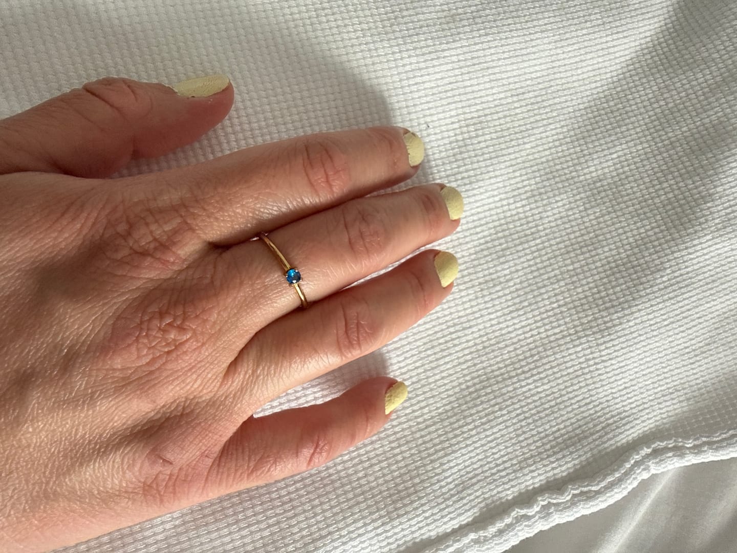 Customer photo review of Birthstone 18K Gold Rings