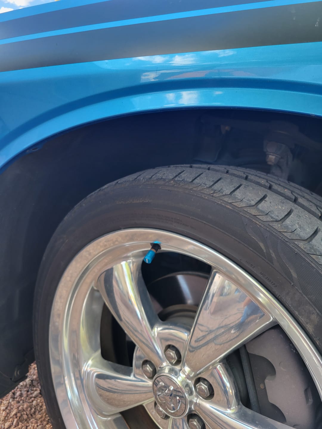 Customer photo review of 80Eighty® Teal Valve Stem Caps