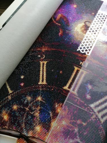 Customer photo review of Zodiac Clock | Diamond Painting Kit