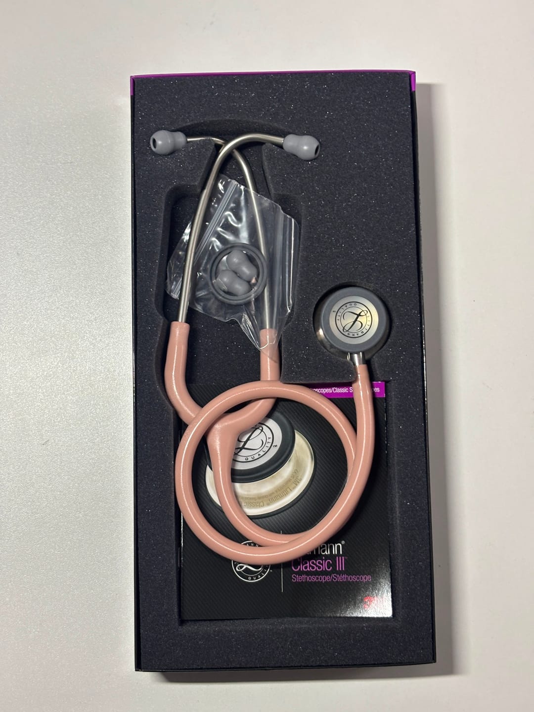 Customer photo review of Littmann Classic III Monitoring Stethoscope: Champagne Rose Satin  5910C