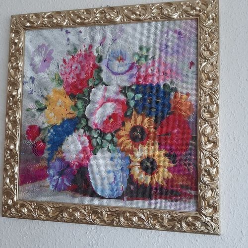 Customer photo review of Bouquet of summer flowers | Diamond Painting Kit