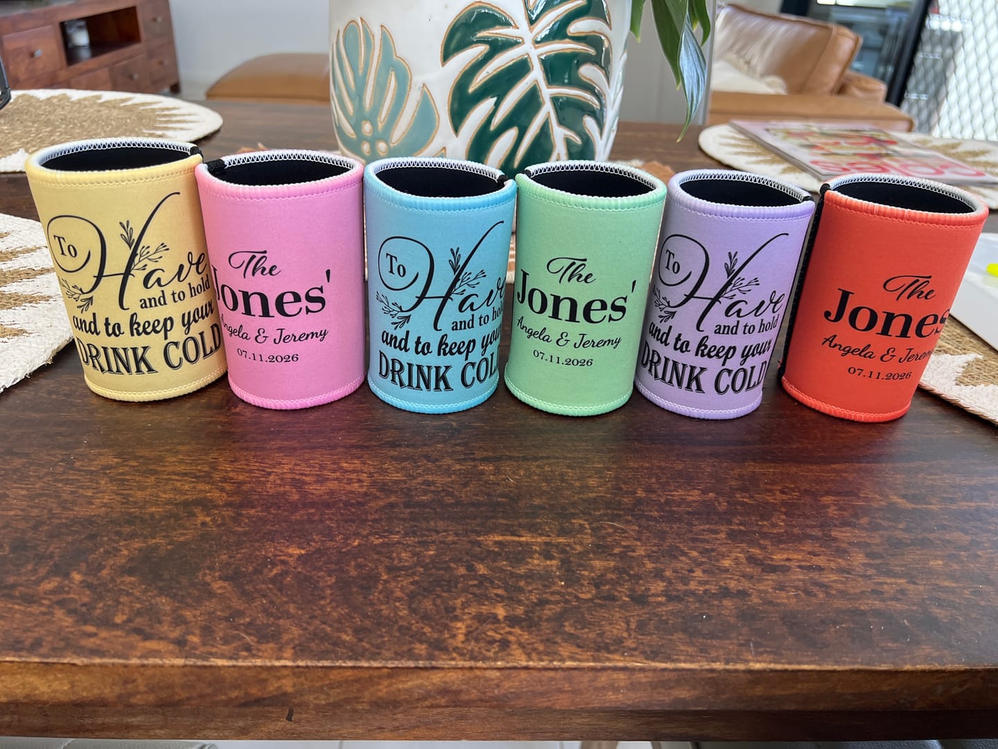 Customer photo review of Wedding Stubby Holder #WD13