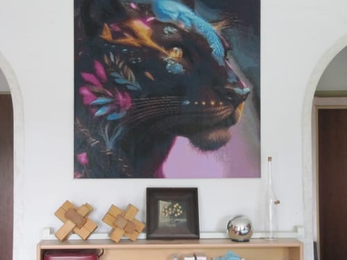 Customer photo review of Panther Portrait | Diamond Painting Kit