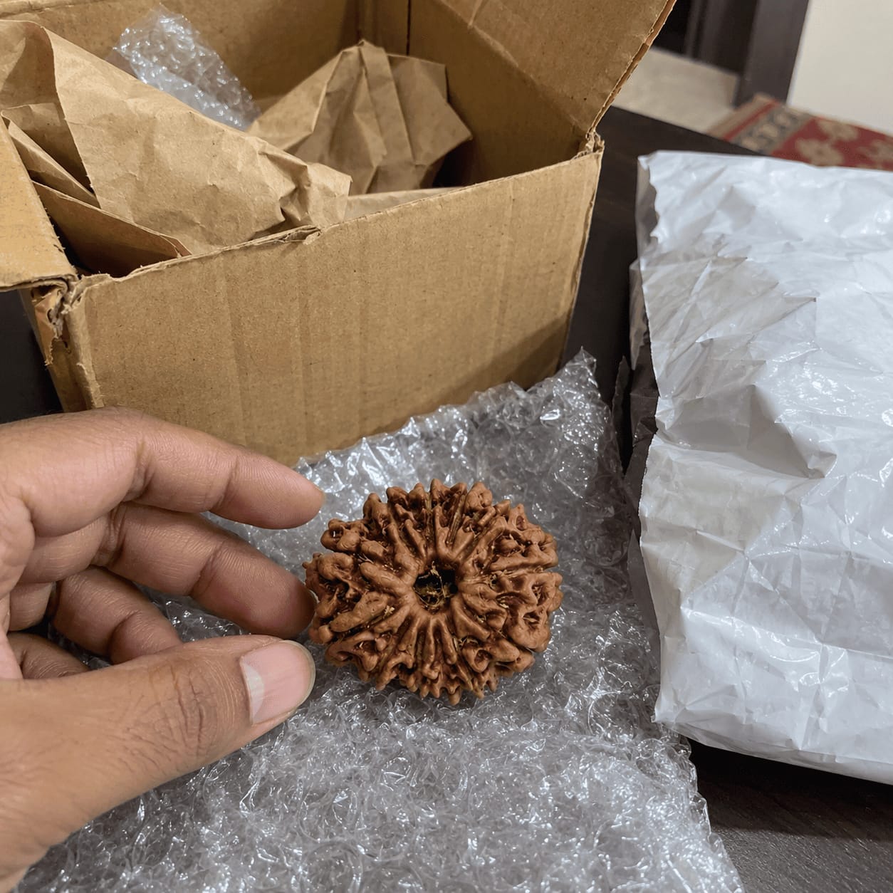 Customer photo review of 12 Mukhi Rudraksha (Nepali)