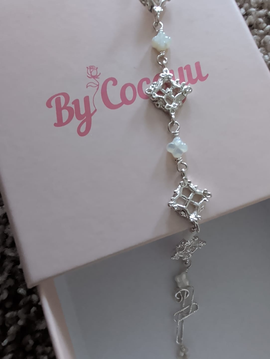 Customer photo review of Petit Lattice Buttercream Bracelet