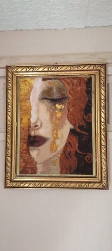 Customer photo review of Golden Tears | Diamond Painting Kit