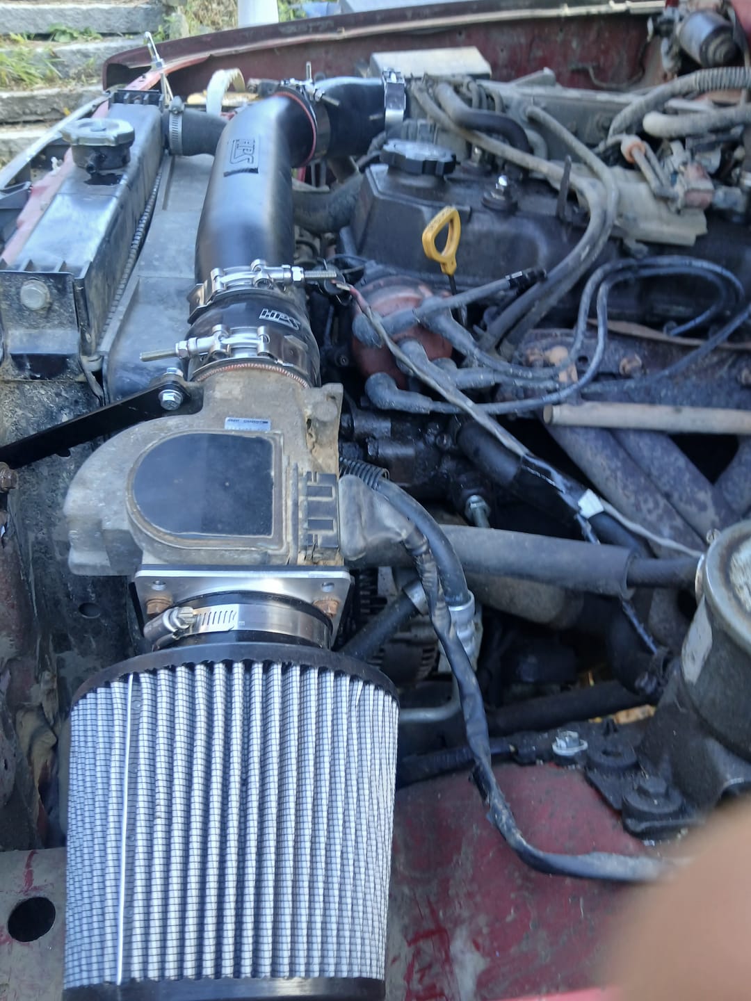 Customer photo review of HPS Shortram Air Intake Kit 1989-1995 Toyota Pickup 22RE 2.4L, Black