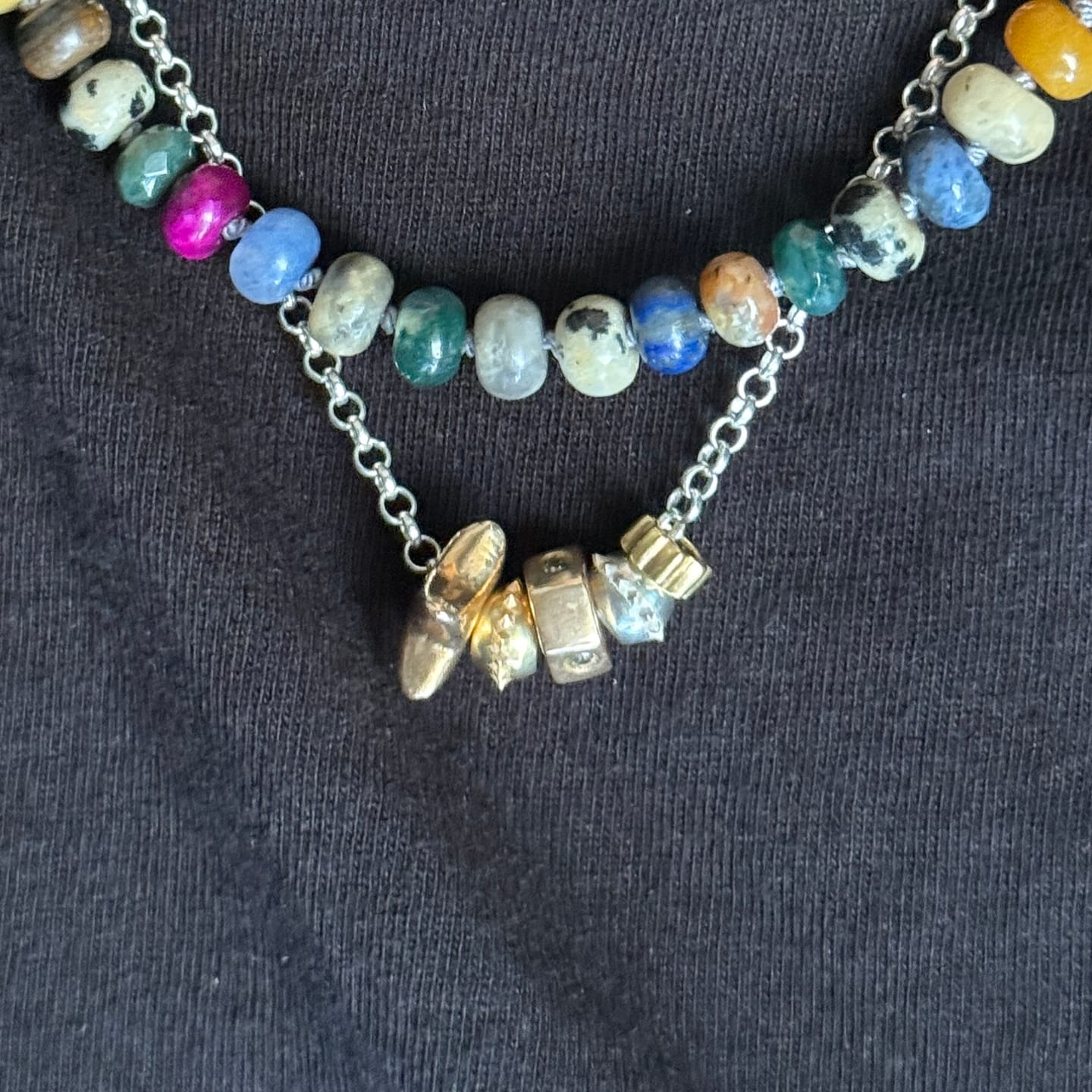 Customer photo review of Sterling Silver Spiky Bead
