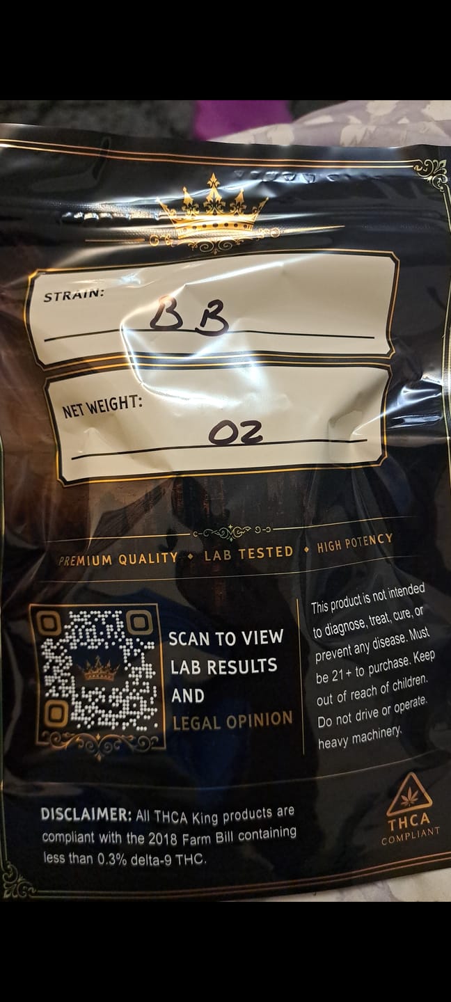 Customer photo review of Blackout Berries THCA Flower Ounce (28g)