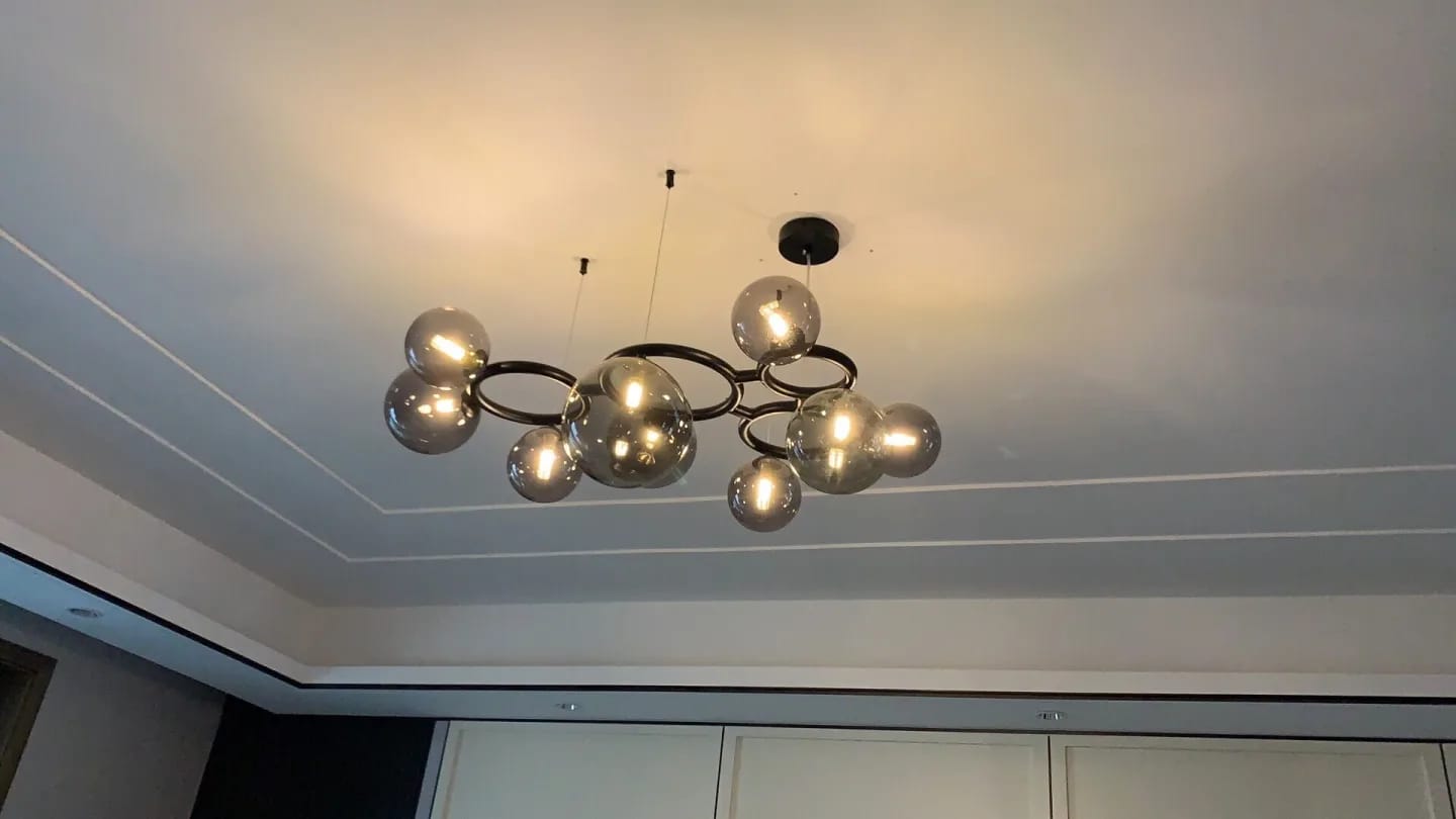 Customer photo review of Glass Chandelier for Living Room, Globe Cluster, 78 cm