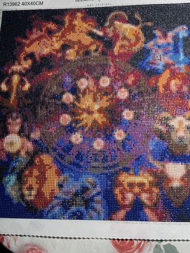 Customer photo review of Christmas Greetings, Set of 4 | Diamond Painting Greeting Card Set