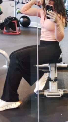 Customer photo review of Comfort Wide Leg Pants Wide-Leg