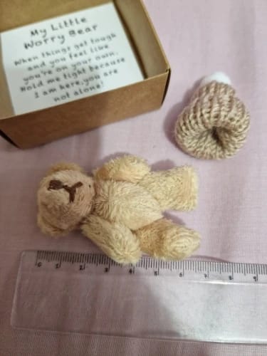 Customer photo review of Comfort Plush Teddy Apparel