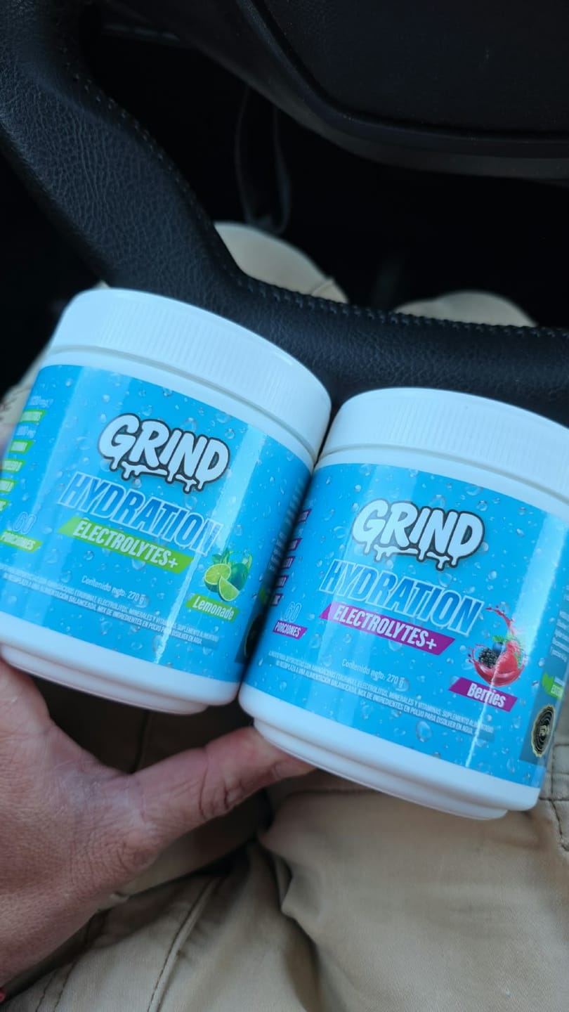 Customer photo review of Grind Hydration | Electrolitos Premium – 60 Porciones ( Sabor Limonada)