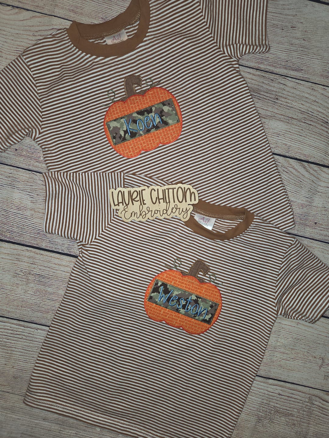 Customer photo review of Unisex Stripe Short Sleeve Shirt