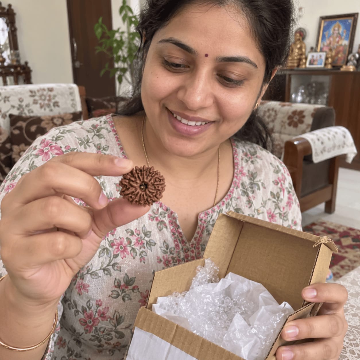 Customer photo review of 12 Mukhi Rudraksha (Nepali)