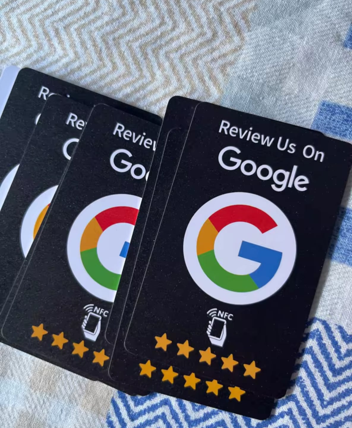 Customer photo review of Tarjetas NFC para reseñas de Google
