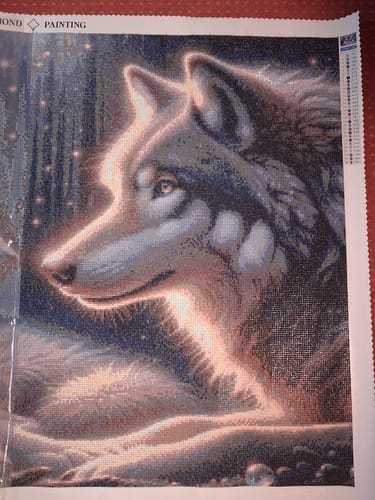 Customer photo review of Wolf Friendship | Diamond Painting Kit