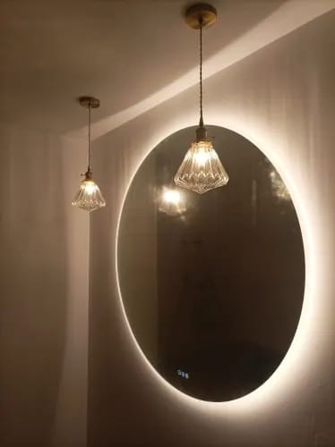 Customer photo review of Copper Pendant Light for Kitchen Island, Clear Glass Shade