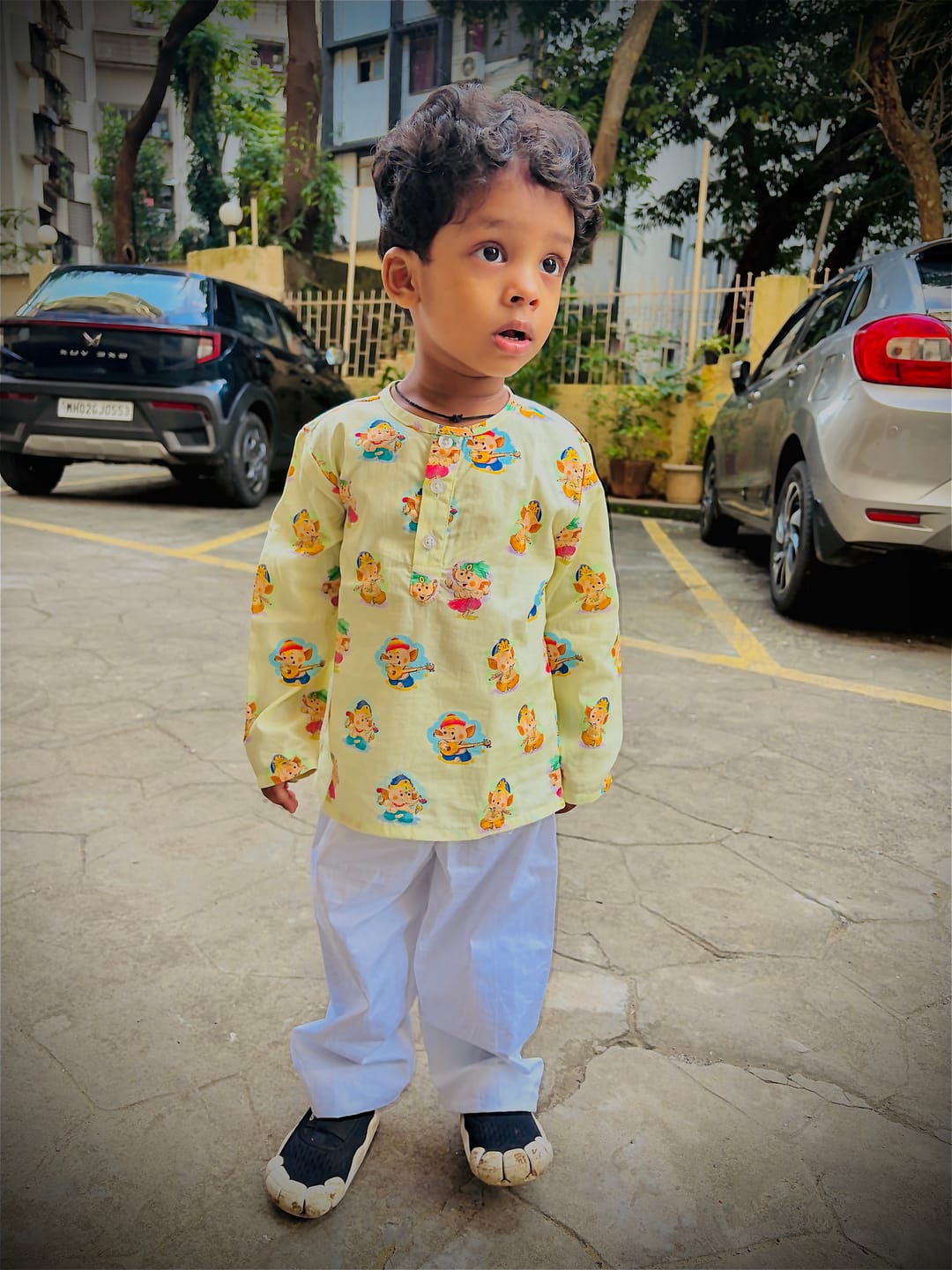 Customer photo review of Musical Ganesha Kurta Pajama