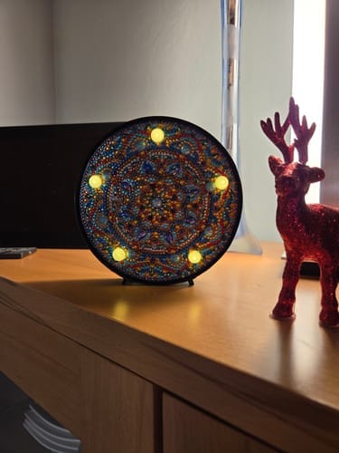 Customer photo review of Mandala colorful | Diamond Painting Lamp Kit