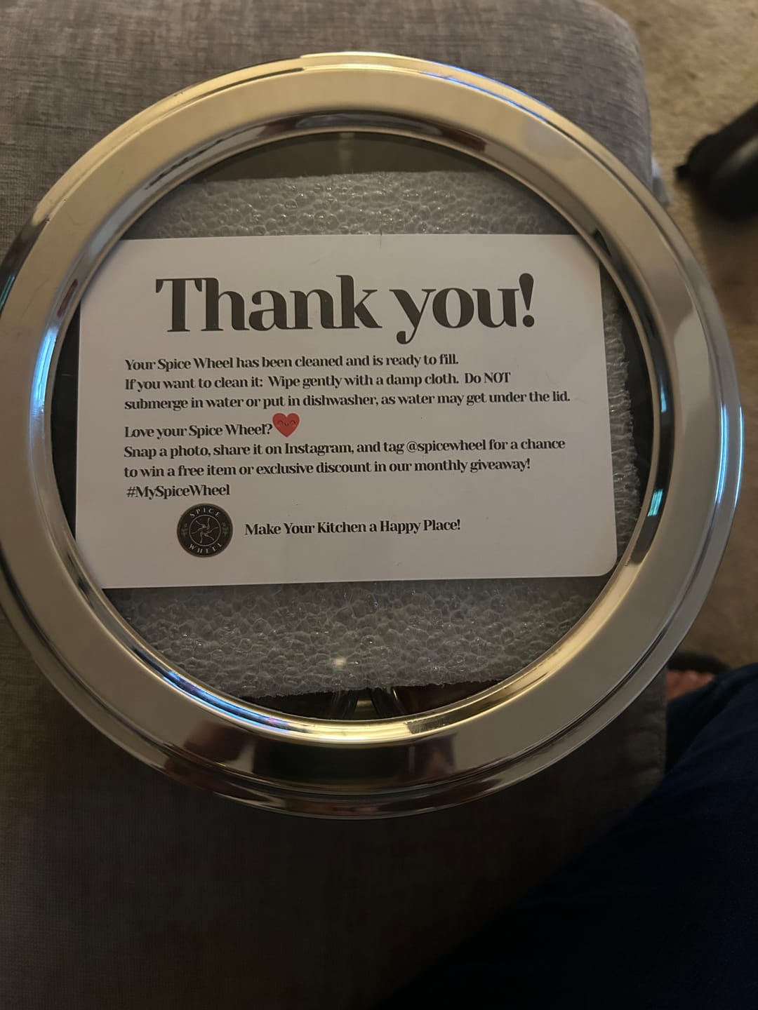 Customer photo review of Indian Spice Wheel