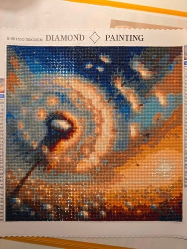 Customer photo review of Dandelion blowing | Diamond Painting Kit