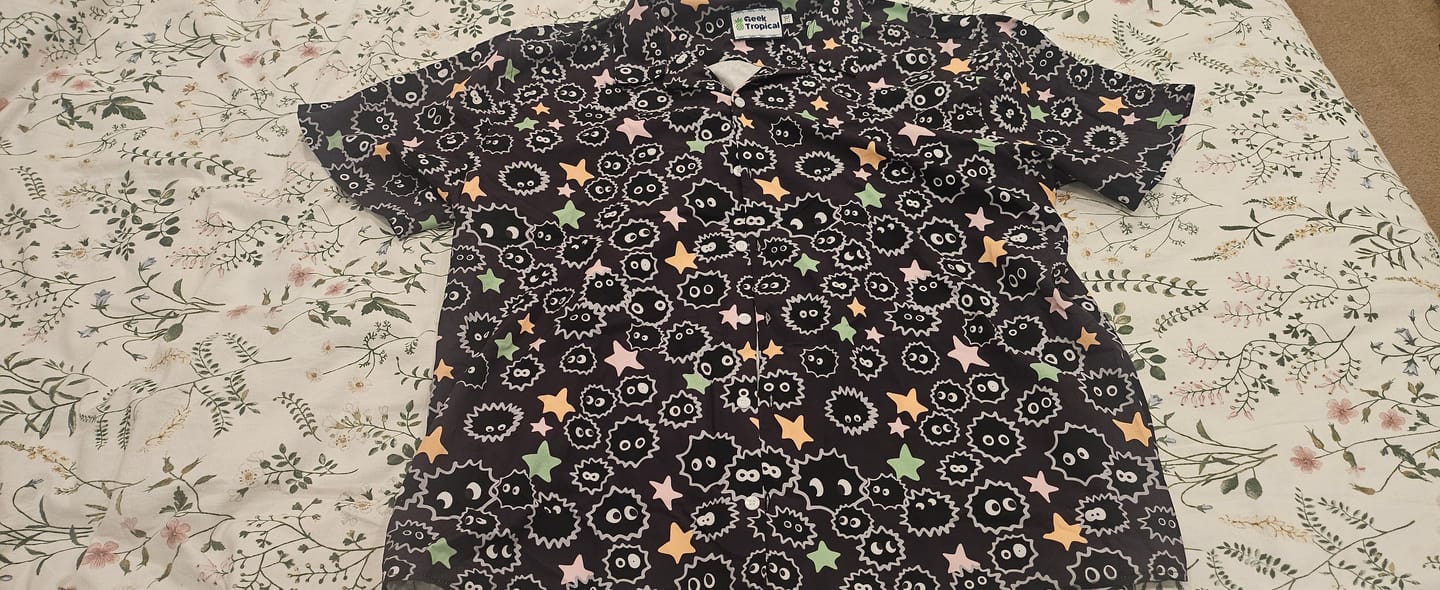 Customer photo review of Sootsprites Anime Button Up Shirt