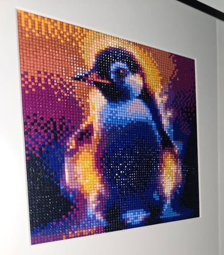 Customer photo review of Luminous Penguin | AB Diamond Painting Kit