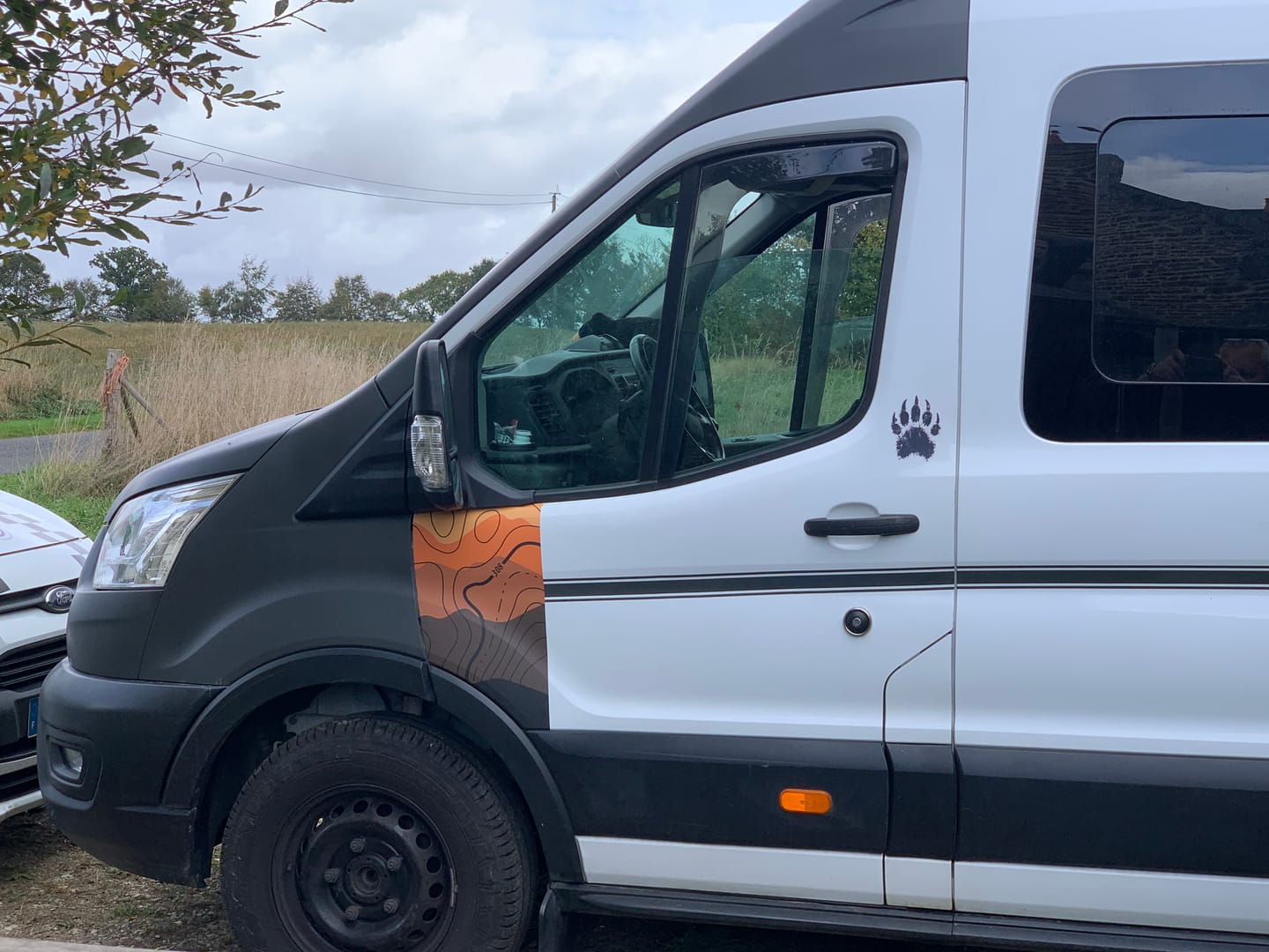 Customer photo review of Topographic Desert Map Door Graphics – VW Crafter / MAN TGE