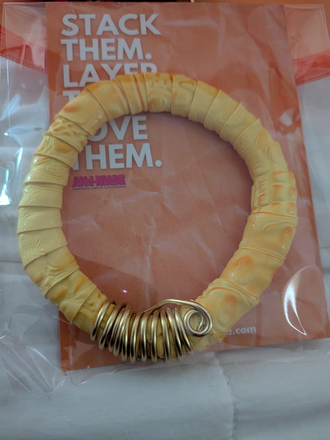 Customer photo review of "LIL MAMA" Stackable Bracelets - 12 Colorways