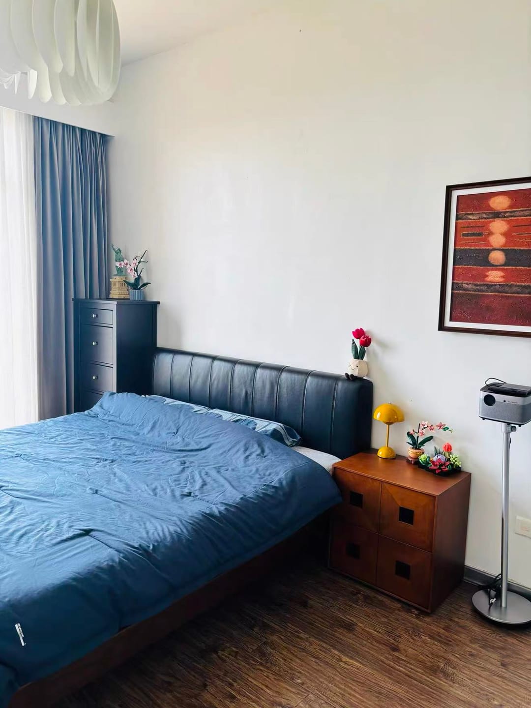 Customer photo review of KKUSO WOODEN 2-DRAWER CABINET - OAKI WARM WALNUT