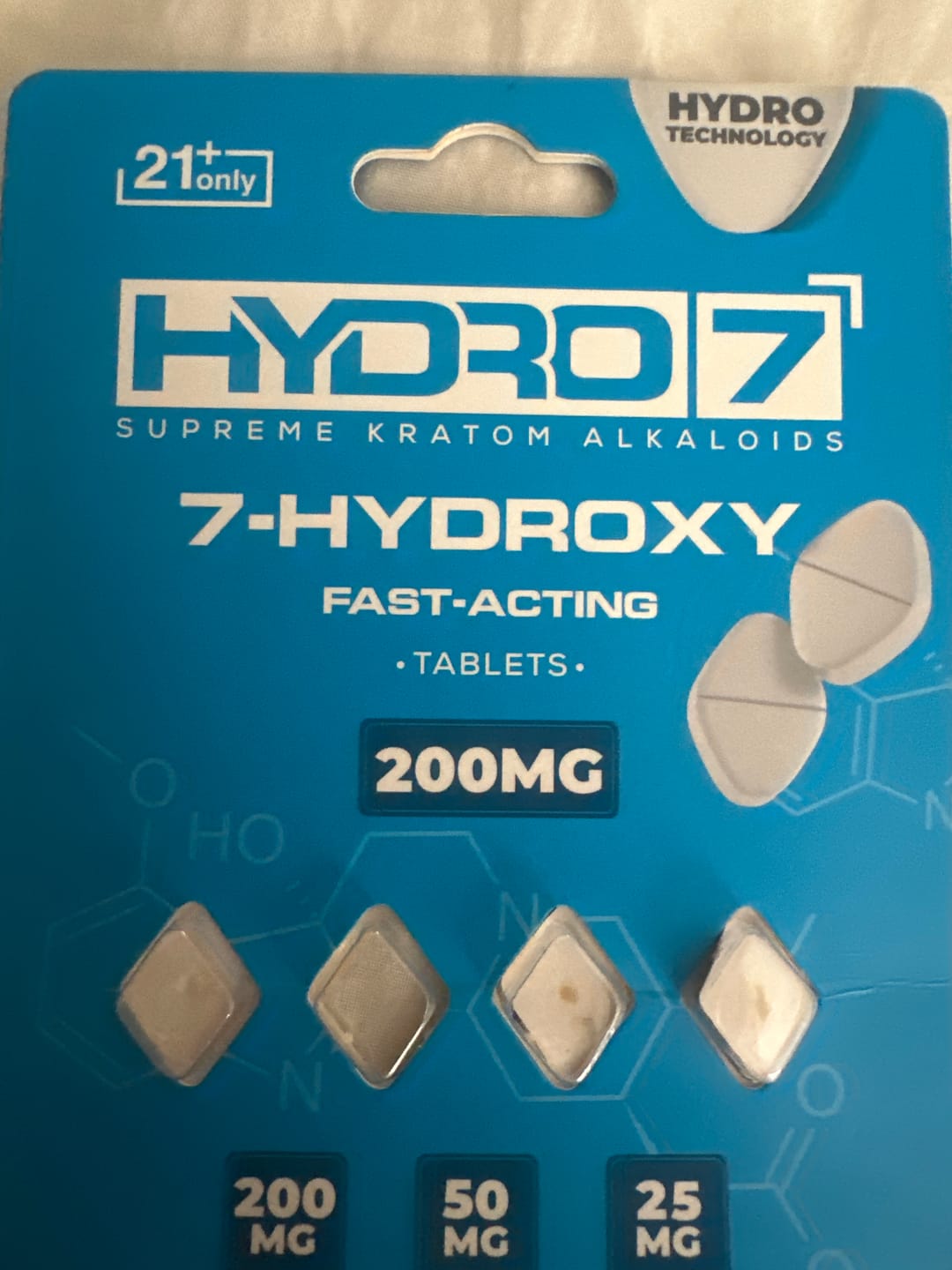 Customer photo review of 7-Hydroxy Tablets - 120MG (4 Count) 480 mg per jar