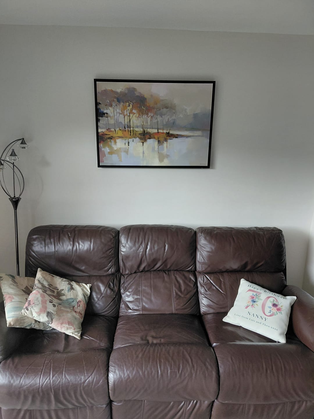 Customer photo review of Trees Along The Lake Canvas Print