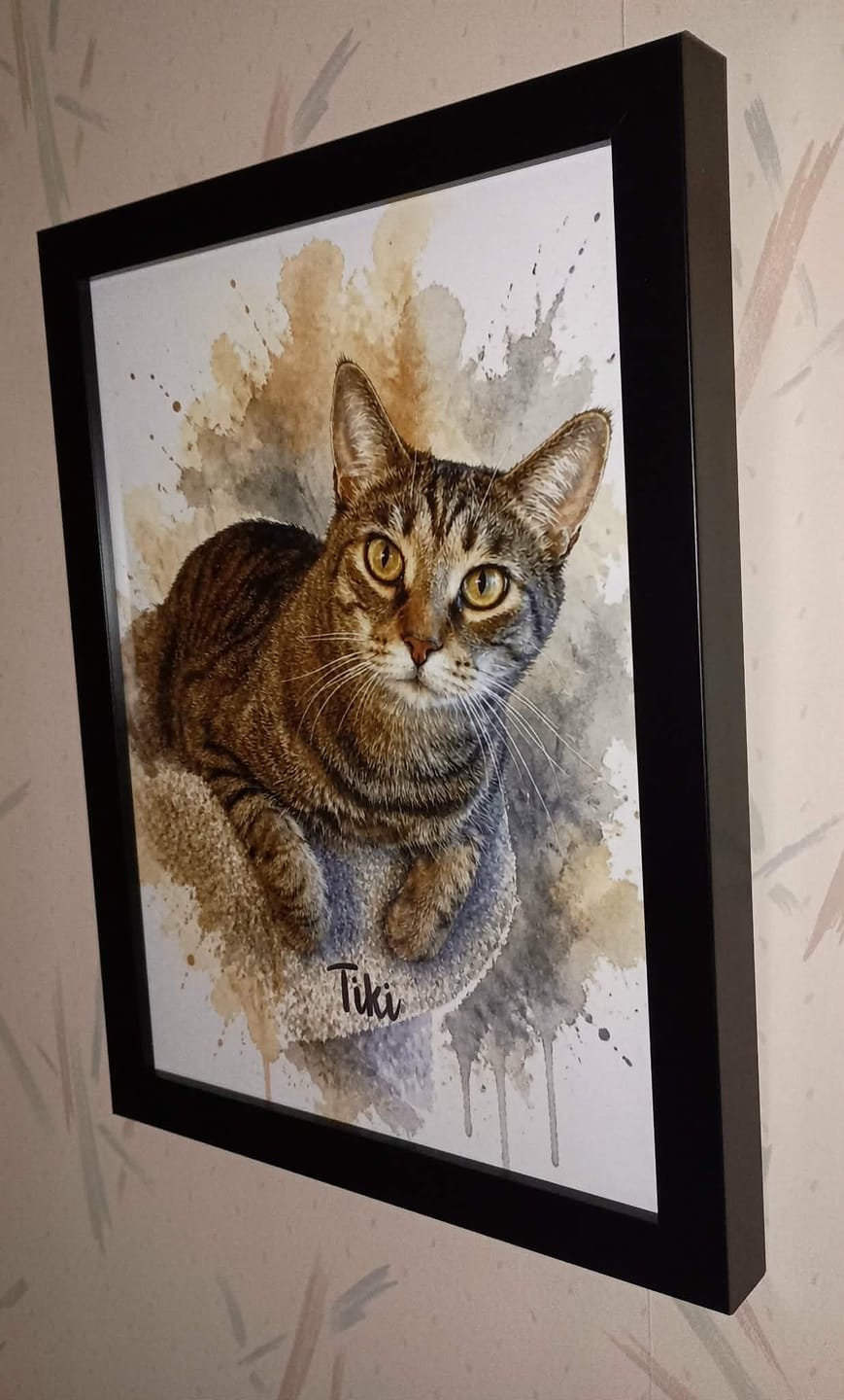 Customer photo review of Watercolor Realistic Portrait - Personalized Poster