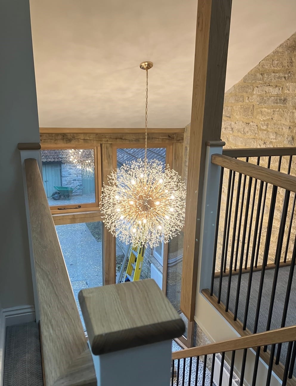 Customer photo review of 20-Light Modern Crystal Beads Dandelion Sputnik Firework Chandelier