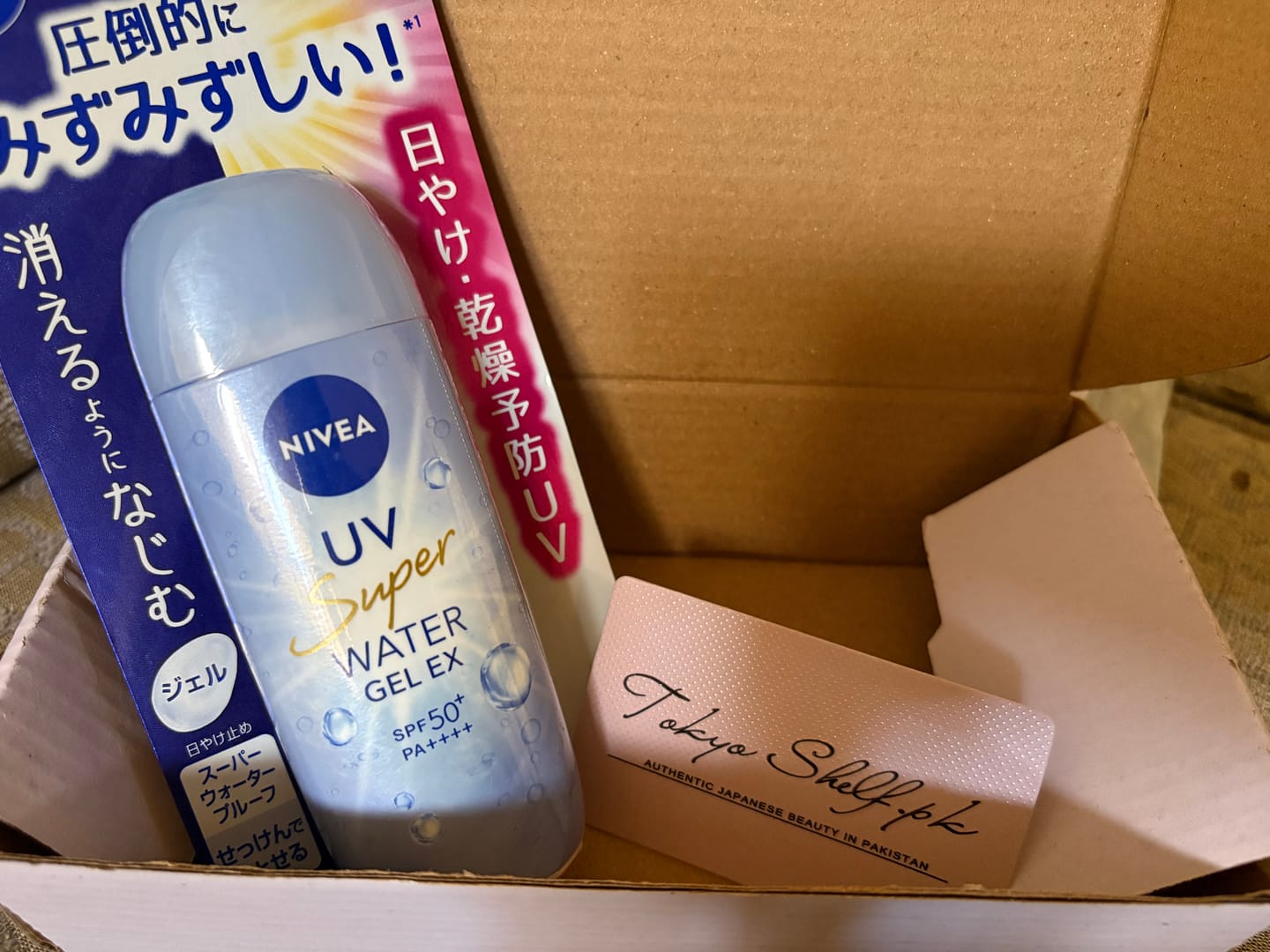 Customer photo review of Nivea UV Water Gel EX 80g - Japanese SPF50 PA+++ Lightweight Sunscreen Gel for Daily Use