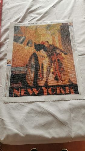 Customer photo review of New York Couple | Diamond Painting Kit