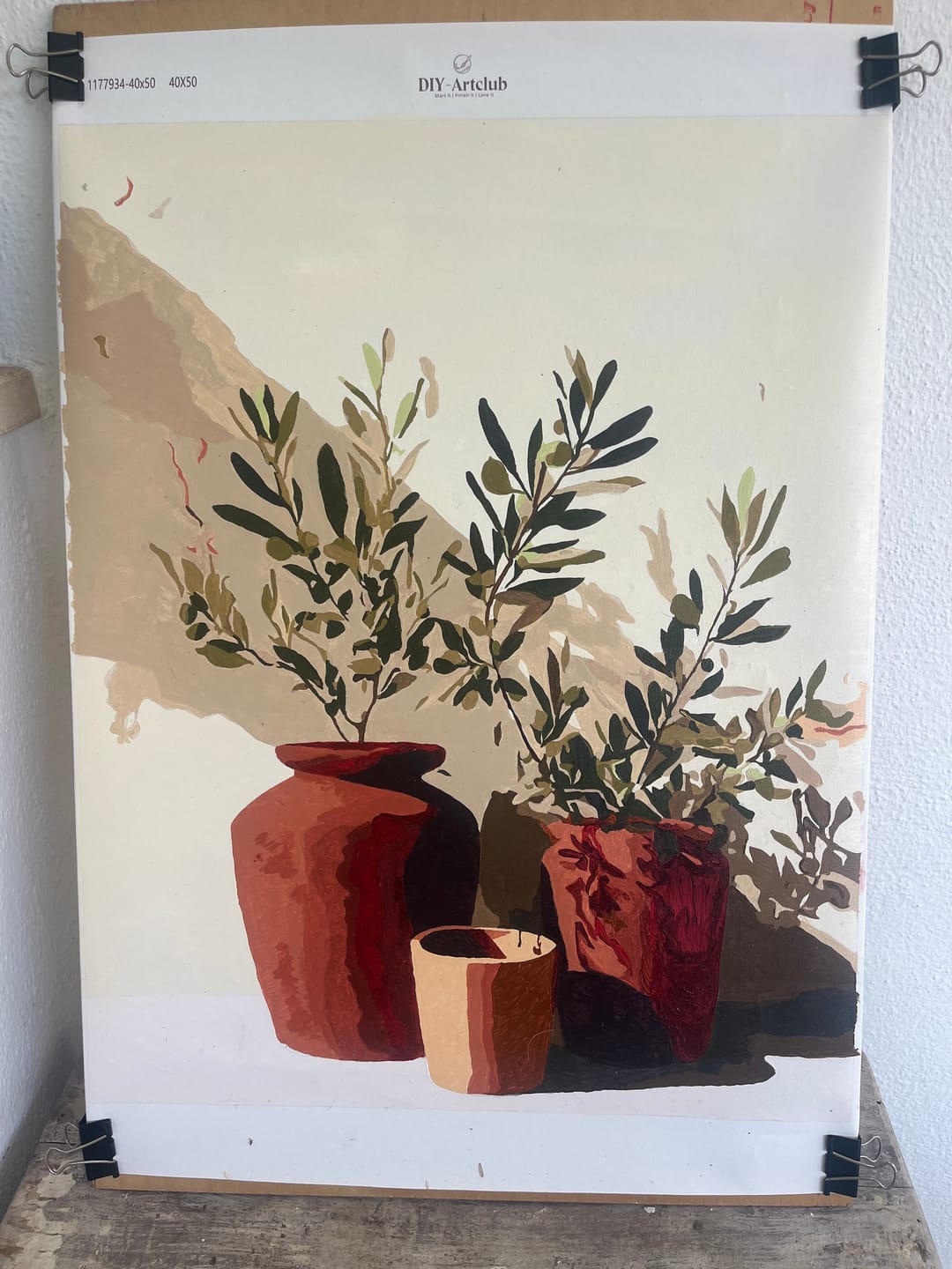 Customer photo review of Olive Grove Shadows | Paint by Number