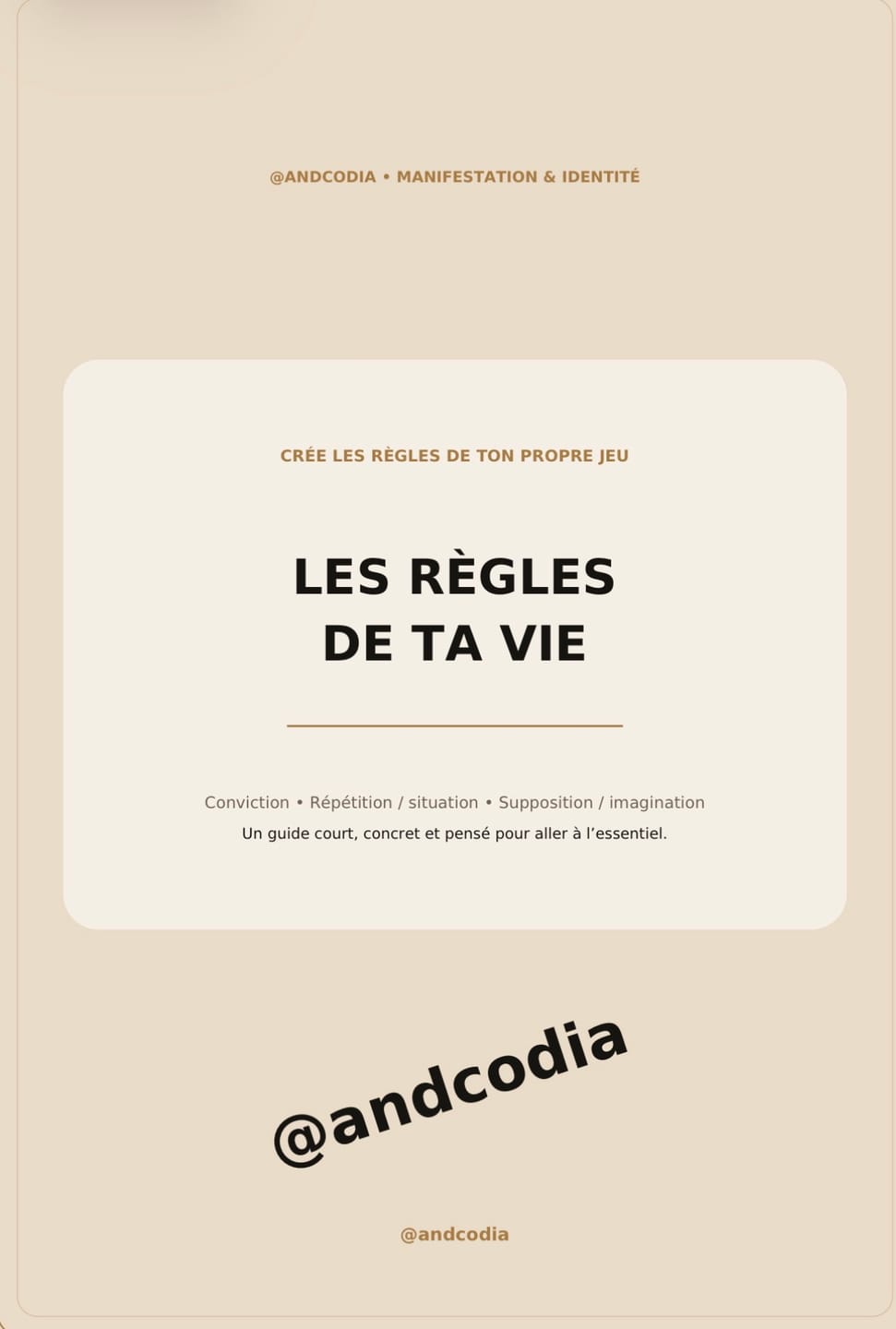 Customer photo review of GUIDE -LES RÈGLES DE MA VIE