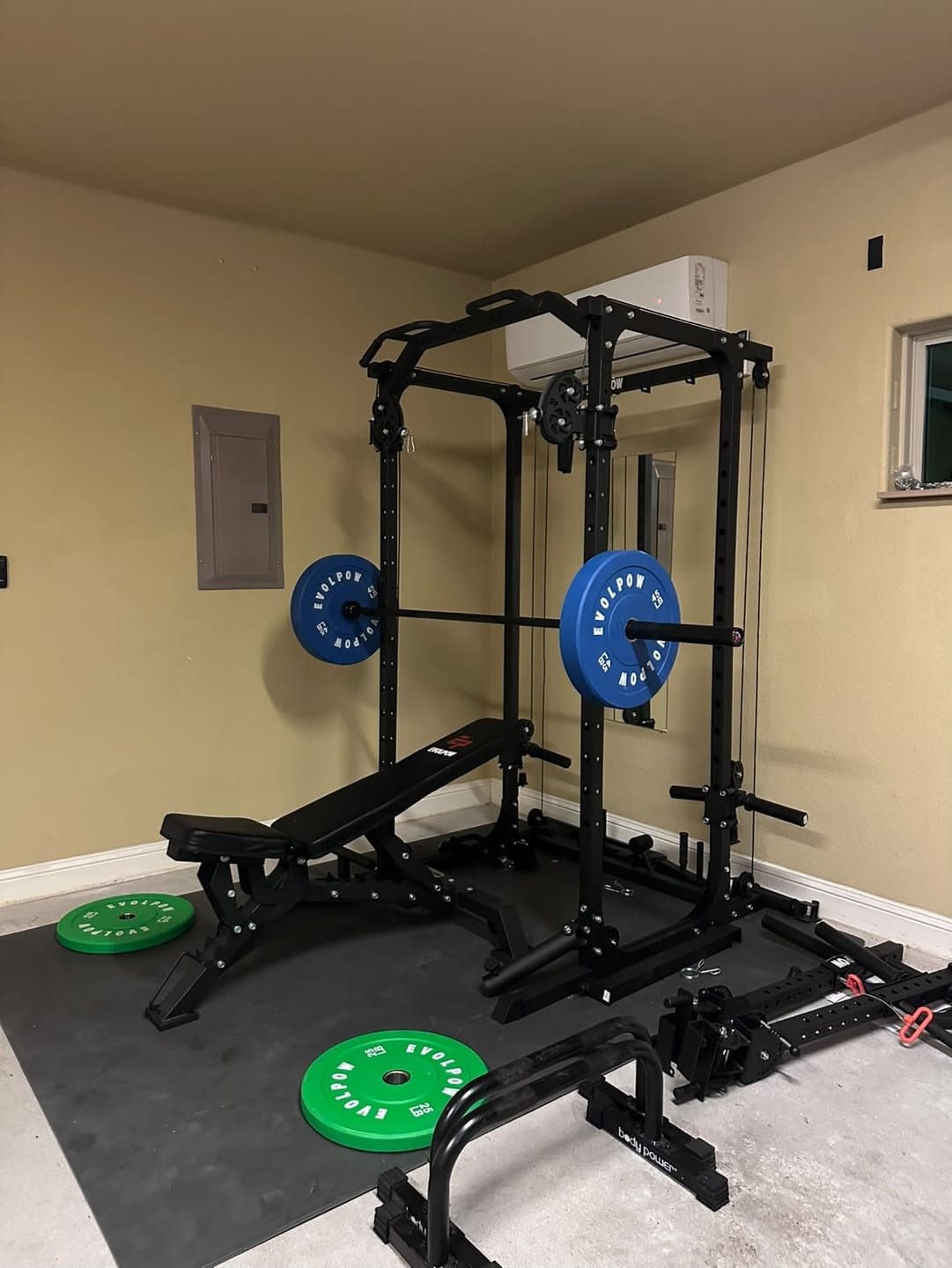 Customer photo review of EVOLPOW P2A Brute All-in-One Power Rack Home Gym (Dual Pulley Edition) - For Beginner