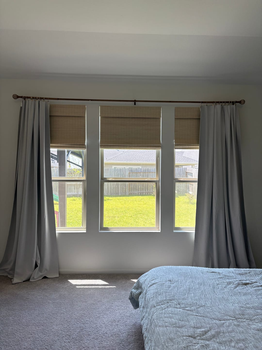Customer photo review of Raffia Natural Eco-Friendly Woven Wood Shade