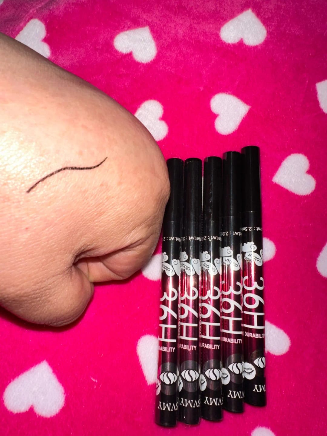 Customer photo review of Waterproof Black Eyeliner Pencil