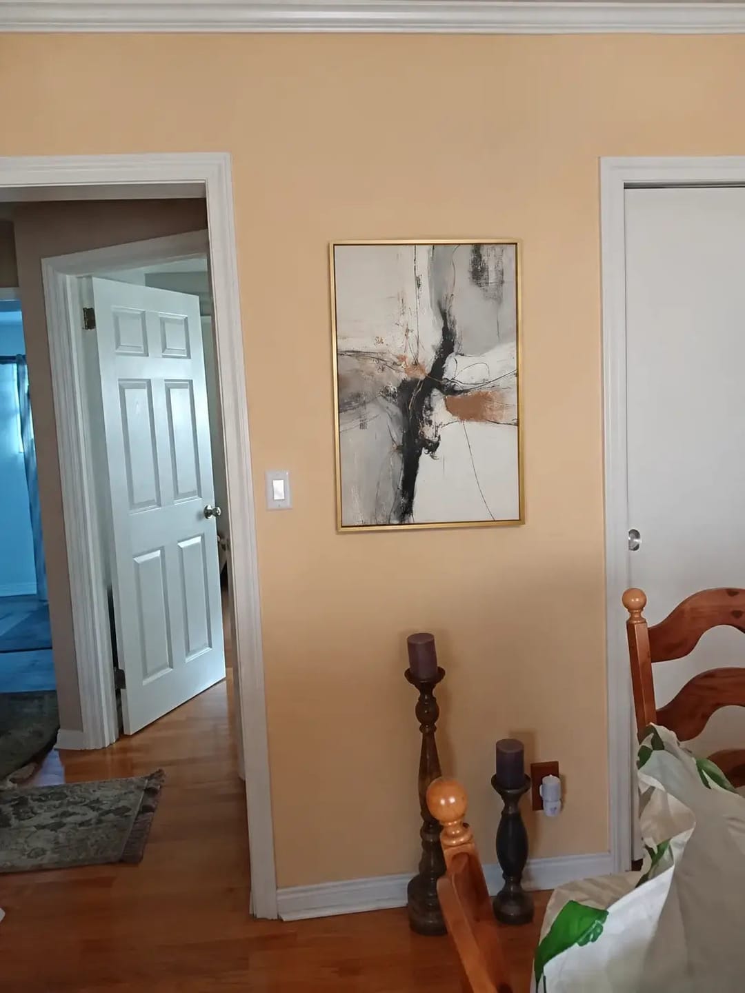 Customer photo review of Bronze Rift Abstract Wall Art