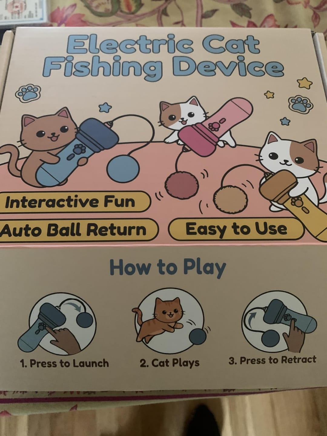 Customer photo review of PounceLoop™ One-Button Retractable Cat Toy Launcher