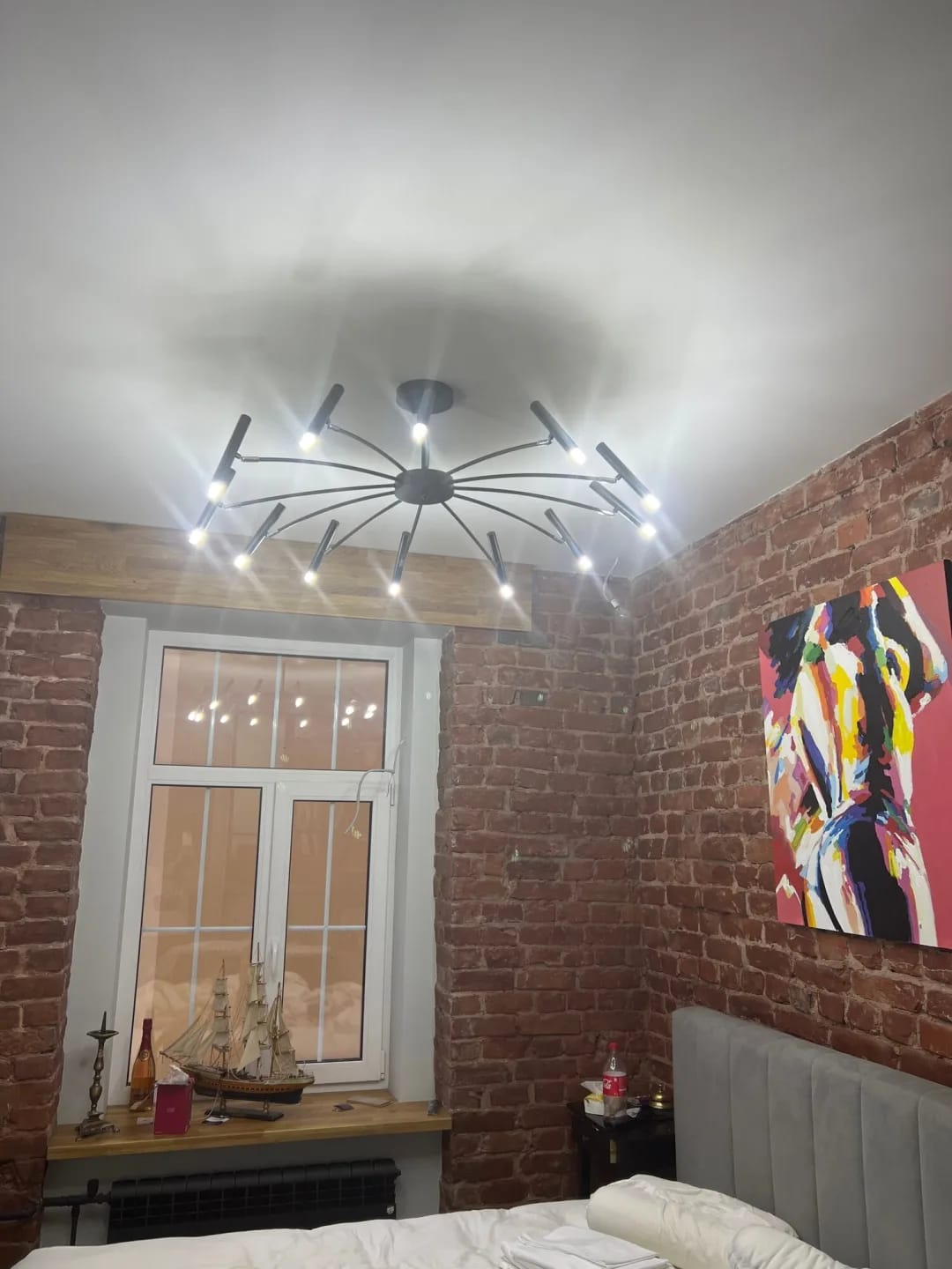 Customer photo review of Black Iron Chandelier for Dining Table, 24-Light, 130 cm