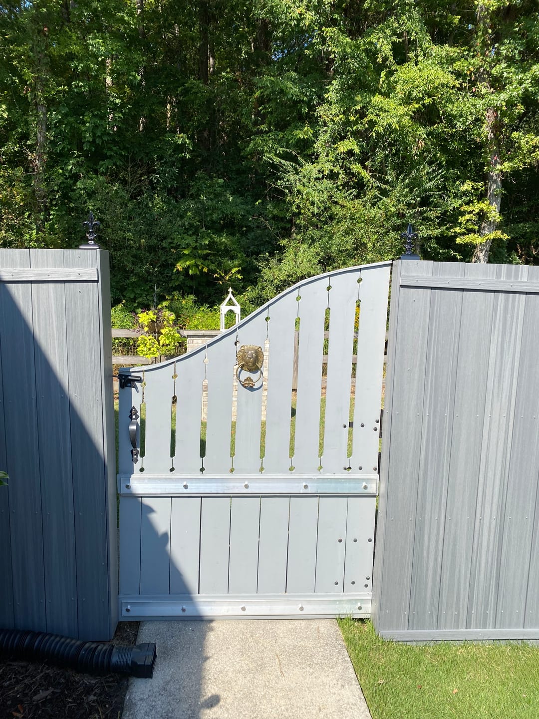 Customer photo review of Fleur-De-Lis Fence Post Cap (Multiple Post Sizes Available)