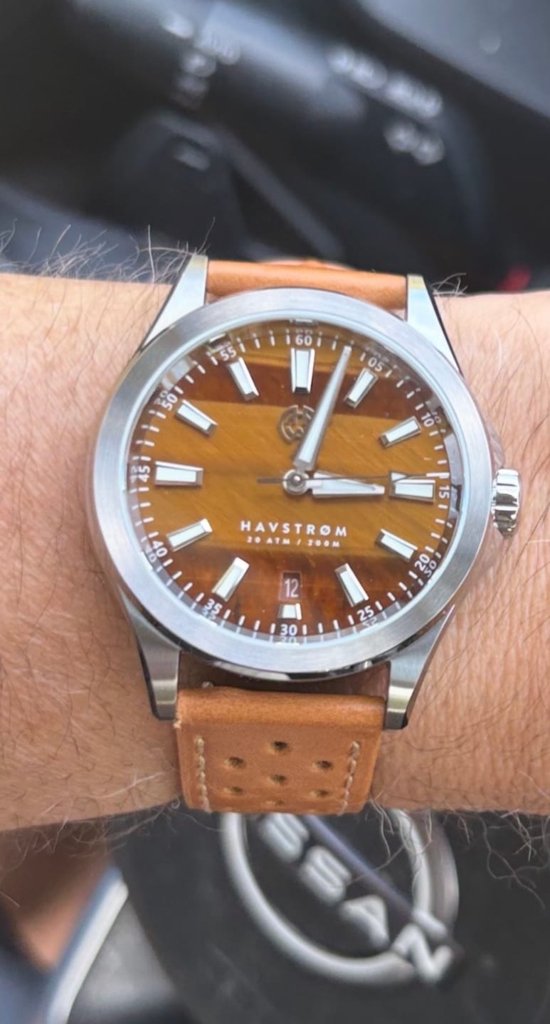 Customer photo review of Leather Sport Grip - Caution Tan