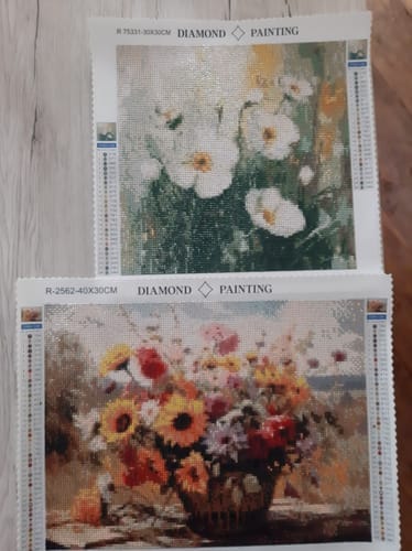 Customer photo review of Sunlit Blossom Poetry | Diamond Painting Kit