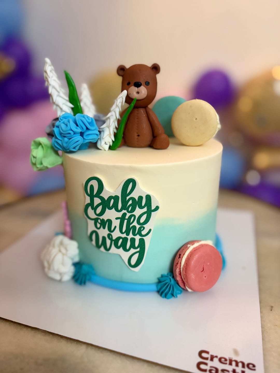 Customer photo review of Baby Shower Teddy Cake